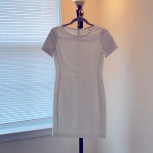 Banana Republic dress with faux leather sleeves